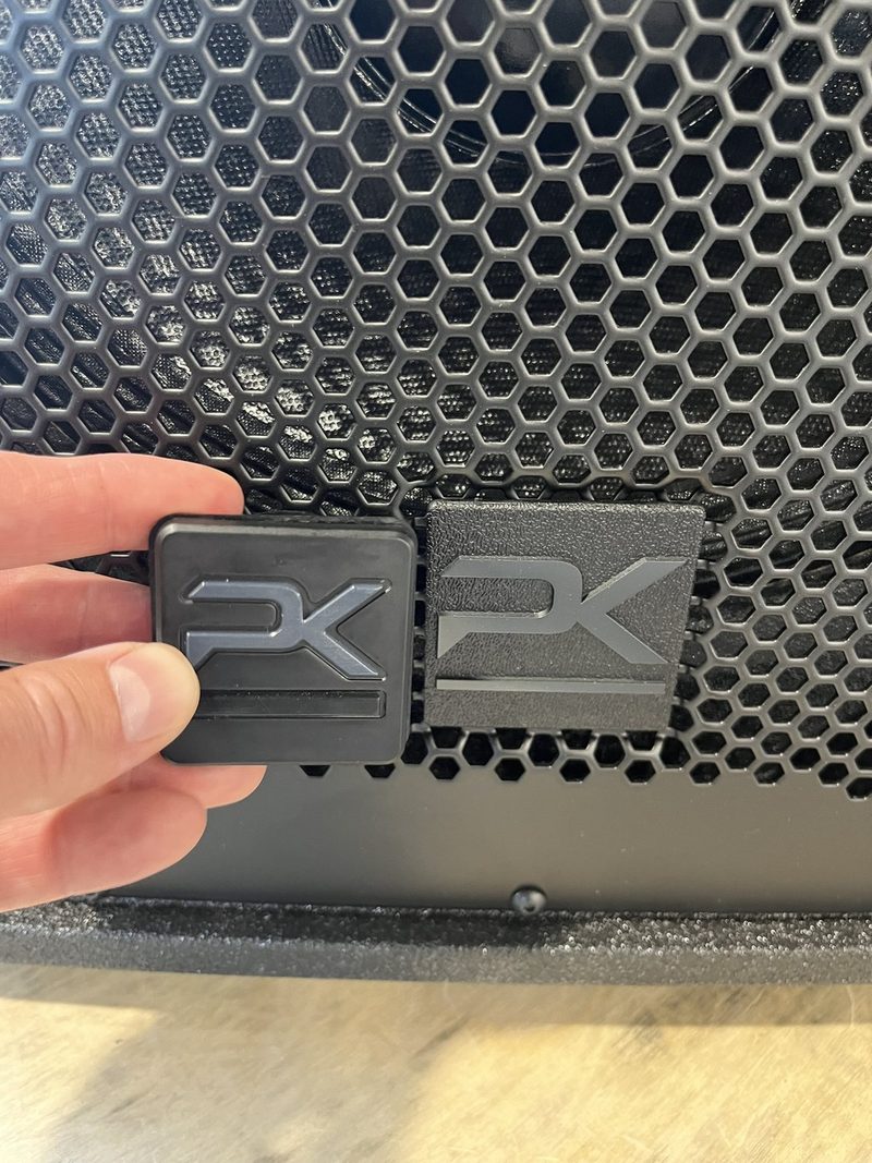 Legacy badge beside the new design: finish, texture and size