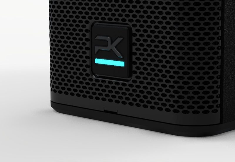 Render of the lit badge on a TX cabinet grille
